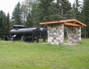Boilers of the sternwheeler Northcote at Cumberland House, Saskatchewan